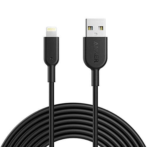 Anker Powerline II Lightning Cable, MFi-Certified (10 ft, Black) - color: Black, size: 10 ft