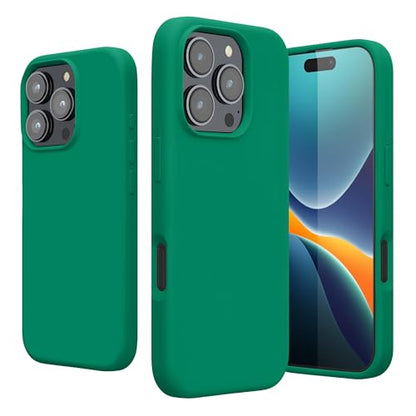kwmobile Case Compatible with Apple iPhone 16 Pro Case - TPU Silicone Phone Cover with Soft Finish - Emerald Green - color: emerald green, size: iPhone 16 Pro