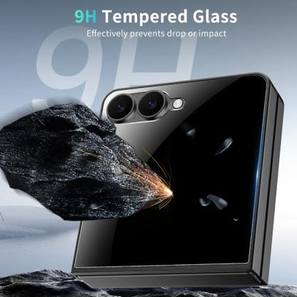 2 Pack for Samsung Galaxy Z Flip 8 Privacy Screen Protector | Outer Privacy 9H Tempered Glass Film, 25° Anti-Spy, Anti-Scratch, Easy Installation, Compatible with Z Flip 8 / Z Flip 7 - size: Galaxy Z Flip 8