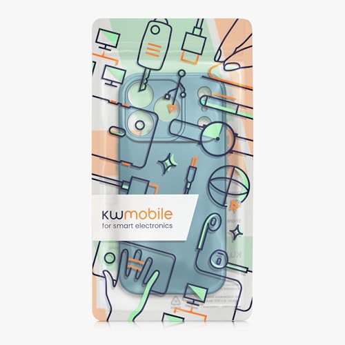 kwmobile Case Compatible with Apple iPhone 17 Pro Case -Soft TPU Back Phone Cover - with Metallic Look - Metallic Caribbean Blue - color: Metallic Caribbean Blue, size: iPhone 17 Pro
