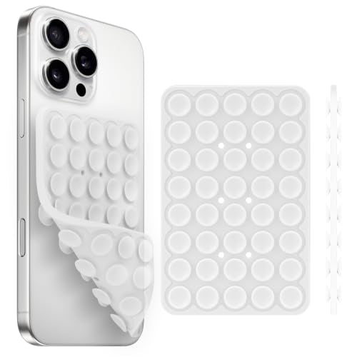 Yojaro Silicone Suction Cup Phone Case Mount Double Sided, Phone Accessories Hands-Free Strong Grip Holder for Selfies and Videos, Silicon Phone Stand for iPhone and Android Translucent - color: Translucent