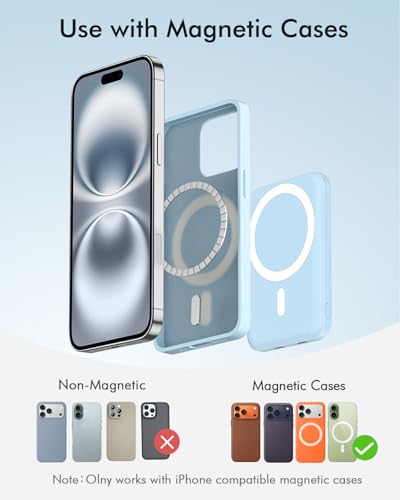 podoru for MagSafe Power Bank 5000mAh, Ultra-Slim Magnetic Portable Charger - color: Sierra Blue