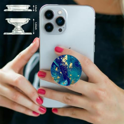 6 Pack Cellphone Phone Grip and Smartphones Stand, Cell Phone Expanding Holder for Phone - Blue Green Black Rose Gold Marble, ZSo017