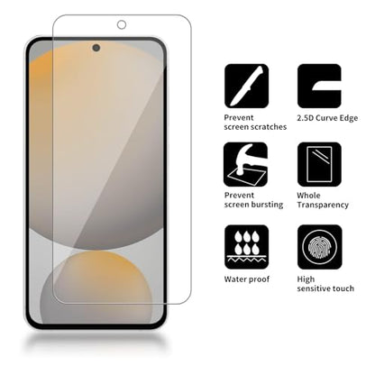 4 Pack Glass Screen Protector Compatible for Samsung Galaxy S25 FE/SM-S731U1, S731E, S731B/DS [9H Hardness]-HD 5g Screen Tempered Glass, Scratch Resistant,Easy Install [Case Friendly] - size: Galaxy S25 FE