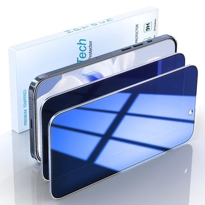 Gradient Colorful Privacy Screen Protector for iPhone 15 Pro Max - color: Blue-iPhone 15 Pro Max