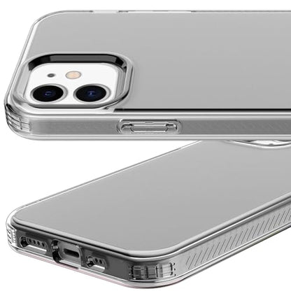 Phone Case for iPhone 12 Clear, [Crystal Clear][Non-Yellowing] Slim Shockproof Reinforced Drop Protective Flexible TPU Back Cover Phone Case for iPhone 12 Protective Case(Black) - color: Black