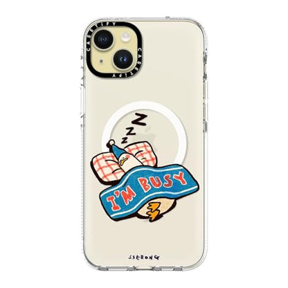 CASETiFY for iPhone 15 Plus Case - Impact Clear Compatible with MagSafe | Not Yellowing | 6.6 ft. 3X Military Grade Drop Protection | I'm so busy | Clear - color: I'm so busy, size: Iphone 15 Plus (6.7")