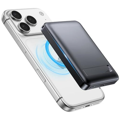 for Magsafe Portable Charger - 10000mah Wireless Magnetic Power Bank with Stand,PD 20W Fast Charging External Battery Pack Travel/Camping Essential Phone Charger for iphone 17/16/15/14/13/12 Series