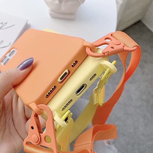 Compatible with iPhone 6/7/8/SE2/SE3,Crossbody Phone Case with Lanyard Cute Soft Silicone Case with Adjustable Shoulder Strap Shockproof Protector Compatible with Women Girls Yellow - color: Yellow, size: iPhone 6/7/8/SE2/SE3