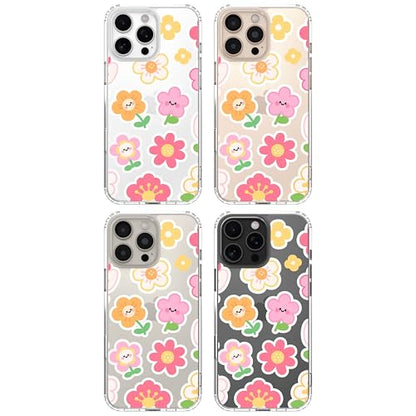 IAIYOXI Clear Case for iPhone 16, [Crystal Clear Military-Grade Drop Protection], Non-Yellowing, Slim Lightweight Transparent TPU Bumper Phone Case Cover Design - Flower Stickers - color: Flower Stickers, size: iPhone 16