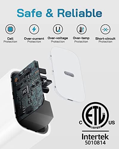 CXX 20W Fast Charger for iPhone 14/13/12 [3-Pack, MFi Certified] - color: White, size: 6FT