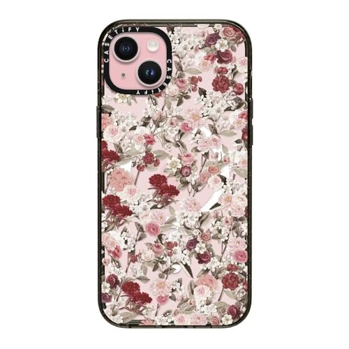 CASETiFY for iPhone 15 Plus Case - Impact Compatible with MagSafe | 8.2 ft. 4x Military Grade Drop Protection | VINTAGE FLOWER MONDAY | Black - color: 24. VINTAGE FLOWER MONDAY, size: Iphone 15 Plus (6.7")