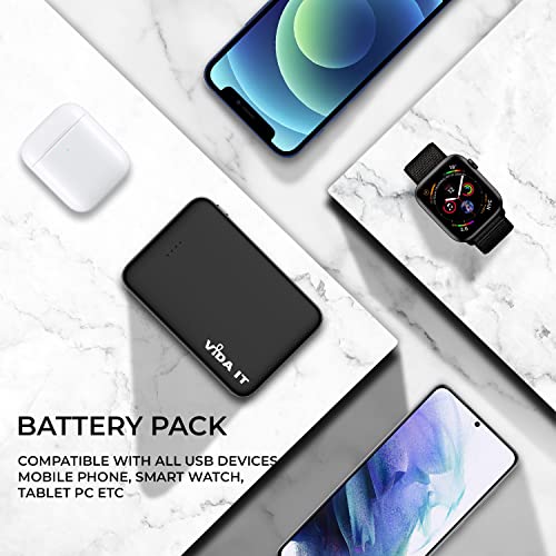 Vida IT 2-Pack Ultra Compact Power Bank Battery Pack for Heated Vest Jacket Coat Scarf Socks, 5000mAh USB Power Pack Portable Charger for iPhone Samsung Android Phone, Lightweight and Small 2A 5V DC - color: [2-Pack] Power Bank