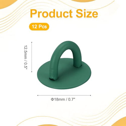 12Pcs Phone Ring Holder (0.7 Inch) - Adhesive Round Shaped Phone Finger Grip Hook Smartphones Keychain Ring Charm Loop for DIY Tablet Case Accessories, Dark Green - color: Dark Green