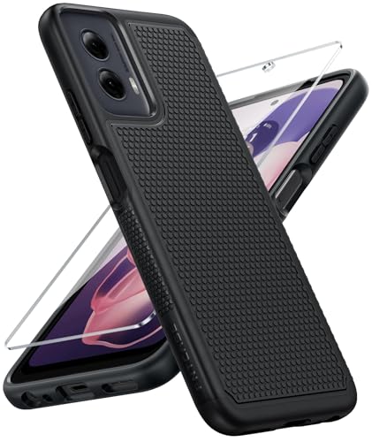 FNTCASE for Motorola Moto G-Power-5G-2024 Case: Dual Layer Protective Heavy Duty Cell Phone Cover Shockproof Rugged with Non Slip Textured Back - Military Protection Bumper Tough - 2024, 6.7 inch | With Screen Protector, Military Grade Drop Protection, Ma
