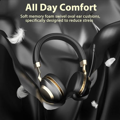 Earbay Wireless Headset with Microphone, AI Noise Cancelling & Dongle