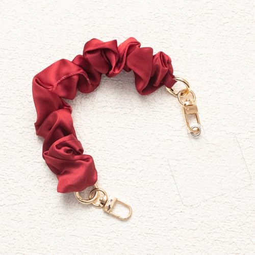 Phone Wrist Strap, Scrunchie Phone Lanyard with Tether Tab,Anti-Drop Hands-Free Wrist Strap (Red) - color: J