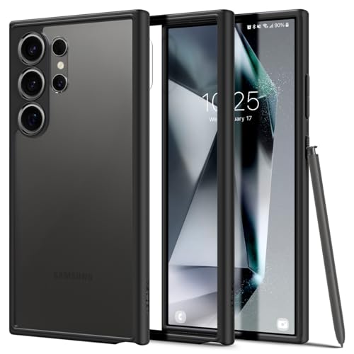 Spigen for Galaxy S24 Ultra Case, Ultra Hybrid [No Magnet Ring] [Anti-Yellowing] - Matte Black - color: Matte Black, size: Galaxy S24 Ultra