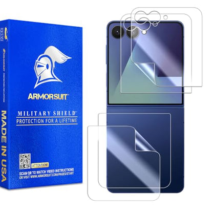 ArmorSuit 2+2 Pack for Samsung Galaxy Z Flip 7 Front Screen & Back Protector MilitaryShield HD Clear Film - Made in the USA