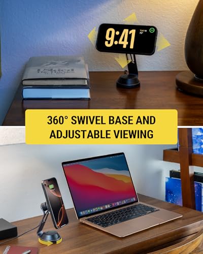 Scosche MagicMount Charge Pro Qi2 Home/Office MagSafe Suction Mount, 15W Fast Wireless Charger Magnetic Cell Phone Holder Compatible with iPhone 16/15/14/13/12 Pro Max Plus and Samsung Galaxy S25 - size: Circle, style: Home / Office Suction