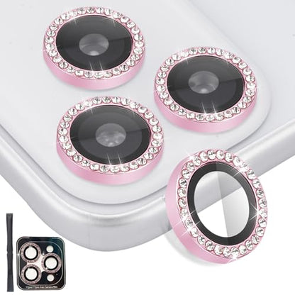 Camera Lens Protector for iPhone 17 Pro/17 Pro Max, Diamond Pink - color: Diamond Pink