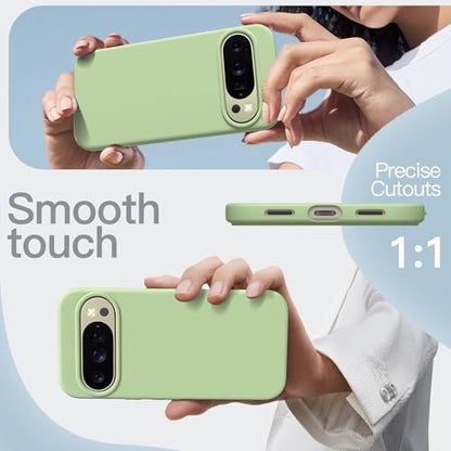 JETech Silicone Case for Google Pixel 10/10 Pro, Jade | Silky Soft Touch, Shockproof Protection, Scratch Resistant, Microfiber Lining - color: Jade, size: Pixel 10/10 Pro