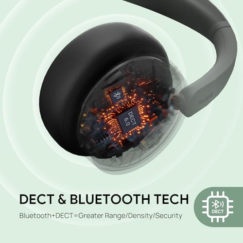 Yealink WH64 Mono Hybrid Wireless Headset with Mic DECT Dongle & Bluetooth - style: WH64 Hy-Mono with Stand