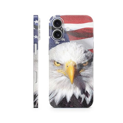 Glossy Glitter Phone Skin Compatible with Apple iPhone 17 - America Strong - Premium 3M Vinyl Protective Wrap Decal Cover - Easy to Apply | Crafted in The USA by MightySkins - color: America Strong, size: iPhone 17 (Full Wrap), style: Glossy Glitter Finis