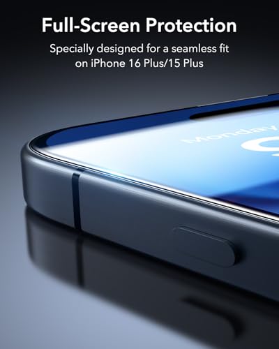 ESR 3 Pack for iPhone 16 Plus/15 Plus Screen Protector, Armorite - size: iPhone 16 Plus/15 Plus 6.7 inch