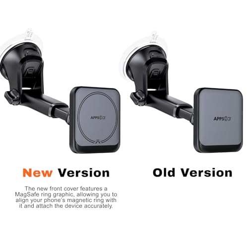APPS2Car for MagSafe Car Mount, Magnetic Phone Holder with Suction Cup