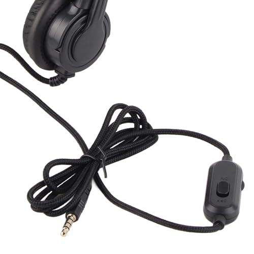 Wired Trucker Headsets, Mono Headset with Noise C Phone, 3.5mm Call Center Headset for Customer Service, Volume Control for Cellphone Laptop, Headband