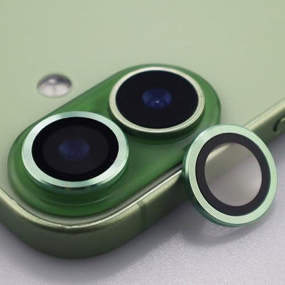 for iPhone 17 Camera Lens Protector Metal Tempered Glass Screen Accessories Cover (Green) - color: Green