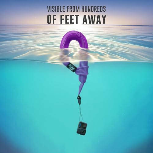 Waterproof Phone & Camera Float Wrist Strap for Underwater | Waterproof Float Strap Compatible with GoPro Hero 13, Insta360 X4, DJI Action 5 Pro, iPhone, OM System TG-7 & Kodak WPZ2 - color: Purple Vibe