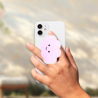 Phone Grip Cute 2D Cloud Shape Collapsible Expandable, Smartphone Tablet Cell Phone Grip Stand Holder (Pink) - color: Pink