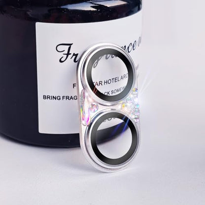 Bling Diamond Camera Lens Protector Compatible with iPhone 17, Metal Glitter Gem Camera Cover，9H Tempered Glass lens full Screen Protector with 3D Rhinestone Sparkle - size: for iPhone 17