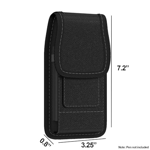 Holster for Motorola Moto G Power/G Play/Moto G/G36 G06 G57 Pure G05 2026 2025 2024 2023 Cell Phone Case Belt Clip Carabiner Card ID Holder Nylon Pouch Bag (Fits Otterbox or Case on)