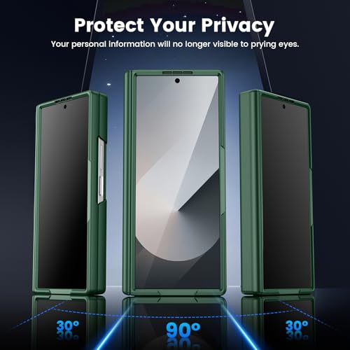 VEGO for Samsung Galaxy Z Fold 6 Case with Privacy Screen Protector Green - color: Green