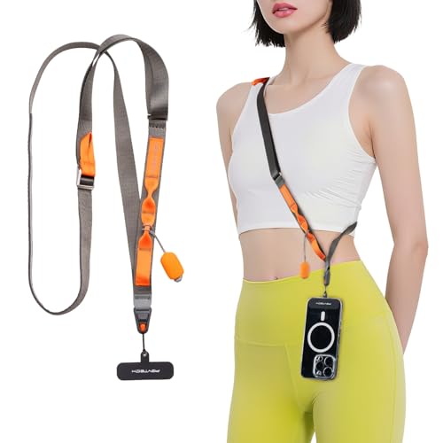 PGYTECH LinkGo Phone Strap, Quick Release Crossbody Lanyard & Lens Cloth - color: Webbing-misty Grey
