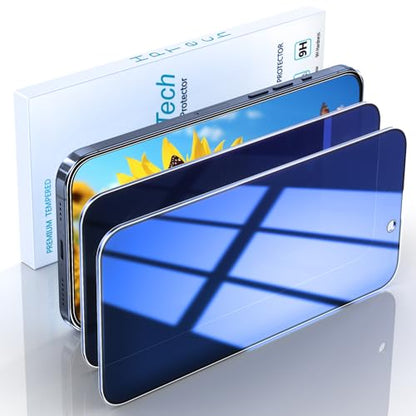 2 Pack Gradient Colorful Privacy Screen Protector for iPhone 15 - color: Blue-iPhone 15