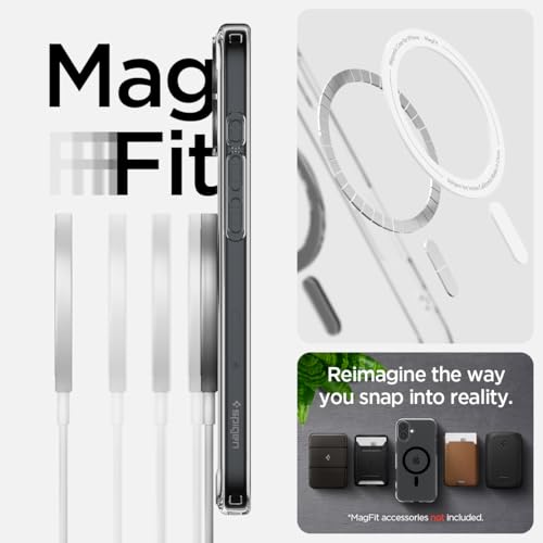 Spigen for iPhone 16 Plus Case, Ultra Hybrid MagFit [Anti-Yellowing] [Compatible with Magsafe] - Clear Black - color: Clear Black, size: iPhone 16 Plus