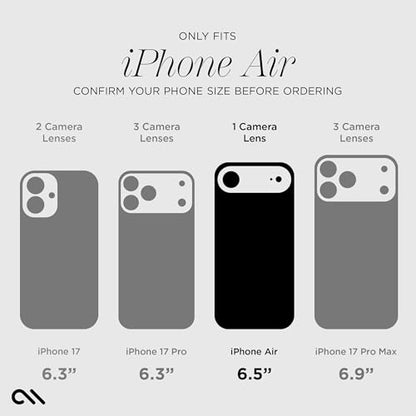 Case-Mate iPhone Air Screen Protector with Installation Tray - Clear | [Pack of 3] Durable & Anti-Scratch Tempered Glass with Touch Sensitivity - Ultra High Clarity, Case-Friendly & Easy to Apply - size: iPhone Air
