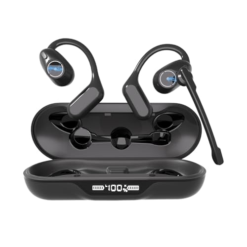 iDIGMALL Open Ear Headphones, Bluetooth 5.4 Headset w/Detachable Microphone