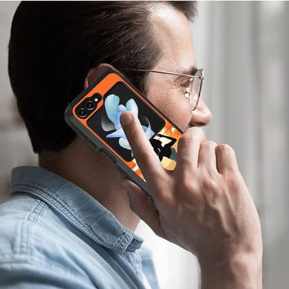 for Samsung Galaxy Z Flip 5 Case, Heavy Duty Dual Layer Hybrid Military Grade Shockproof Drop Folding Protective Cover for Samsung Galaxy Z Flip 5 5G 2023, Back View of Girl on Sunset Beach - color: Back View of Girl on Sunset Beach