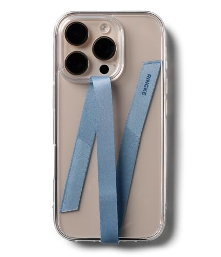 Ringke Band Strap Phone Grip for Women, Slim Lightweight Cute Universal Phone Strap Designed for iPhone, Galaxy, Pixel Case - color: Urban Blue