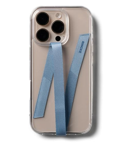Ringke Band Strap Phone Grip for Women, Slim Lightweight Cute Universal Phone Strap Designed for iPhone, Galaxy, Pixel Case - color: Urban Blue