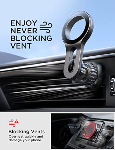 LISEN for Magsafe Car Mount, Strong Magnets Magnetic Phone Holders for Your Car, 360 Degree Adjustable Air Vent Hands Free Car Phone Holder Fit for iPhone 17-12 & All Smartphones, Blue - color: Blue