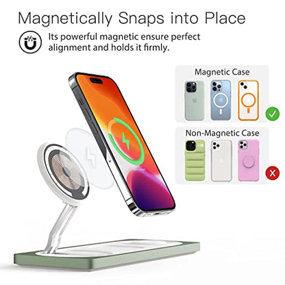 PETINO 3 in 1 Wireless Charging Station for Apple Devices with MagSafe - color: Sprout Green