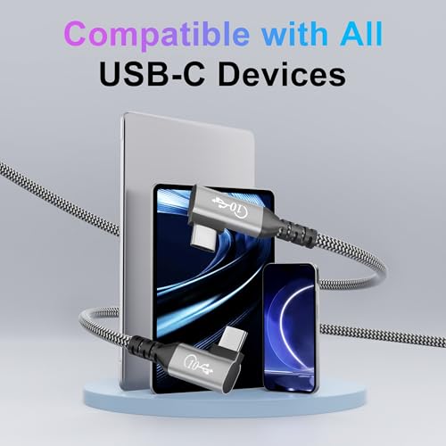 100W USB C to USB C Cable 4 FT, 10Gbps Data Transfer, 4K Video, Braided - size: 4FT