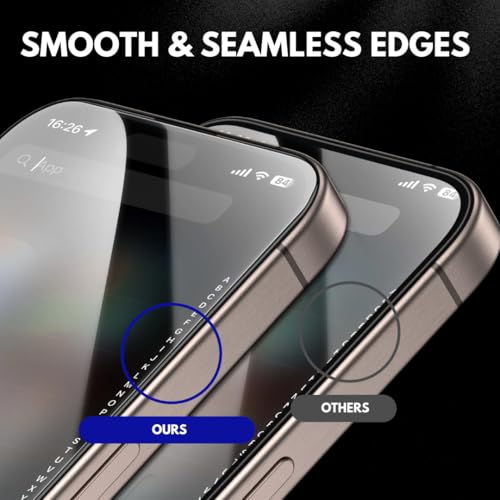 Su Iphone 15/16 Tempered Glass Screen Protector 3 Pack, 9H Hd Clear - color: Clear (Set of 3), size: iPhone 15 & iPhone 16