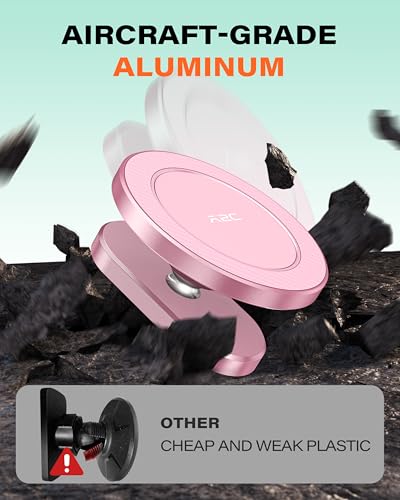 A2C Pink Alloy Magnetic Golf Cart Phone Holder, Golf Accessories for Women - color: Pink